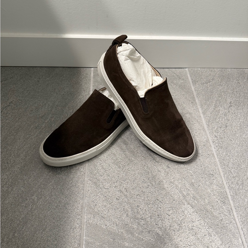 Men's KOIO Brown Suede Slip-On Shoes